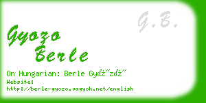 gyozo berle business card